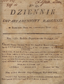Dziennik Departamentowy Radomski, 1814, nr 47