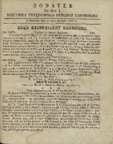 Dziennik Urzędowy Gubernii Radomskiej, 1857, nr 4, dod.