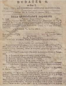 Dziennik Urzędowy Gubernii Radomskiej, 1856, nr 2, dod. II