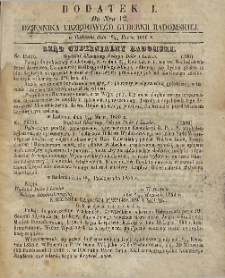 Dziennik Urzędowy Gubernii Radomskiej, 1856, nr 12, dod. I