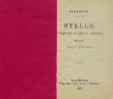 Otello : Tragedya w 5 aktach