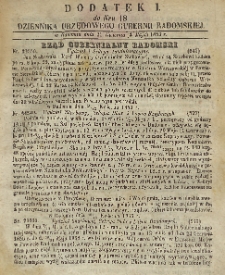 Dziennik Urzędowy Gubernii Radomskiej, 1856, nr 18, dod1
