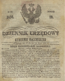 Dziennik Urzędowy Gubernii Radomskiej, 1856, nr 19