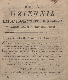 Dziennik Departamentowy Radomski, 1815, nr 42