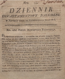 Dziennik Departamentowy Radomski, 1815, nr 44