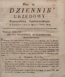 Dziennik Urzędowy Województwa Sandomierskiego, 1819, nr 12