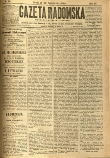 Gazeta Radomska, 1890, R. 7, nr 84