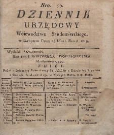 Dziennik Urzędowy Województwa Sandomierskiego, 1819, nr 20