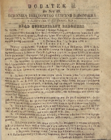 Dziennik Urzędowy Gubernii Radomskiej, 1856, nr 35, dod. 2