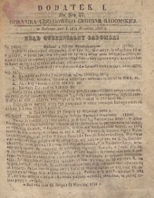 Dziennik Urzędowy Gubernii Radomskiej, 1856, nr 37, dod. 1