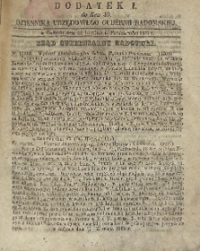 Dziennik Urzędowy Gubernii Radomskiej, 1856, nr 40, dod. 1