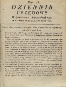 Dziennik Urzędowy Wojew&oacute;dztwa Sandomierskiego, 1823, nr 26
