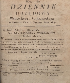 Dziennik Urzędowy Województwa Sandomierskiego, 1819, nr 52