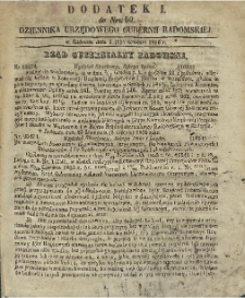 Dziennik Urzędowy Gubernii Radomskiej, 1856, nr 50, dod. 1