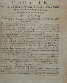 Dziennik Urzędowy Województwa Sandomierskiego, 1822, nr 9, dod.