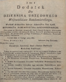 Dziennik Urzędowy Województwa Sandomierskiego, 1824, nr 6, dod.