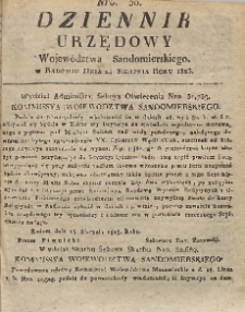 Dziennik Urzędowy Wojew&oacute;dztwa Sandomierskiego, 1823, nr 30
