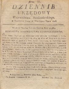 Dziennik Urzędowy Wojew&oacute;dztwa Sandomierskiego, 1823, nr 35