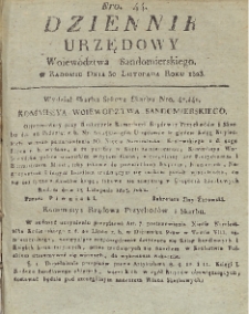 Dziennik Urzędowy Województwa Sandomierskiego, 1823, nr 44