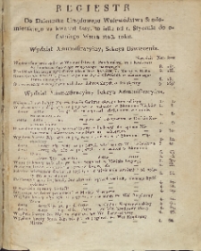 REGIESTR do Dziennika Urzędowego Woiewództwa Sandomierskiego za kwartał Iszy. to iest: od 1. Stycznia do ostatniego Marca 1823. roku.