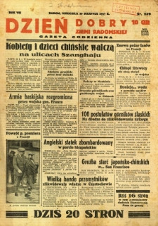 Dzień Dobry Ziemi Radomskiej, 1937, R. 7, nr 239