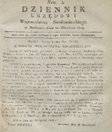 Dziennik Urzędowy Województwa Sandomierskiego, 1829, nr 2
