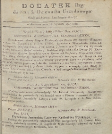 Dziennik Urzędowy Województwa Sandomierskiego, 1829, nr 3, dod. 1
