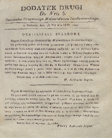 Dziennik Urzędowy Wojew&oacute;dztwa Sandomierskiego, 1829, nr 3, dod. 2