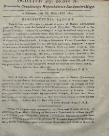 Dziennik Urzędowy Wojew&oacute;dztwa Sandomierskiego, 1830, nr 21, dod. IV