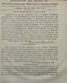 Dziennik Urzędowy Województwa Sandomierskiego, 1830, nr 21, dod. IV