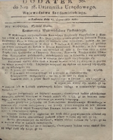 Dziennik Urzędowy Wojew&oacute;dztwa Sandomierskiego, 1830, nr 28, dod. III