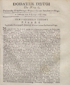 Dziennik Urzędowy Wojew&oacute;dztwa Sandomierskiego, 1829, nr 6, dod. 2