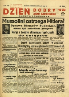 Dzień Dobry Ziemi Radomskiej, 1938, R. 8, nr 126