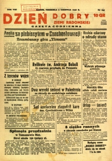 Dzień Dobry Ziemi Radomskiej, 1938, R. 8, nr 154