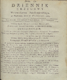 Dziennik Urzędowy Wojew&oacute;dztwa Sandomierskiego, 1829, nr 41