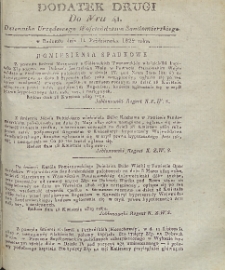 Dziennik Urzędowy Województwa Sandomierskiego, 1829, nr 41, dod. 2