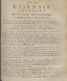 Dziennik Urzędowy Województwa Sandomierskiego, 1829, nr 44