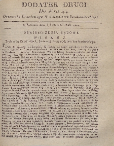 Dziennik Urzędowy Województwa Sandomierskiego, 1829, nr 44, dod. 2