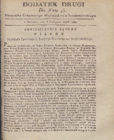 Dziennik Urzędowy Województwa Sandomierskiego, 1829, nr 45, dod. 2
