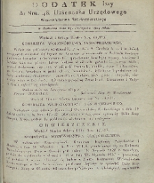 Dziennik Urzędowy Wojew&oacute;dztwa Sandomierskiego, 1829, nr 48, dod. 1