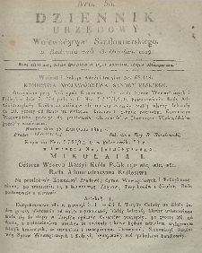 Dziennik Urzędowy Województwa Sandomierskiego, 1829, nr 50