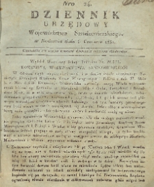 Dziennik Urzędowy Województwa Sandomierskiego, 1831, nr 24