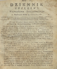 Dziennik Urzędowy Województwa Sandomierskiego, 1831, nr 26