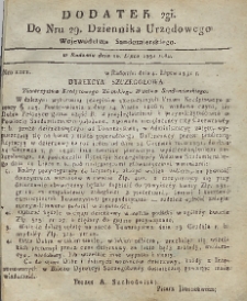 Dziennik Urzędowy Województwa Sandomierskiego, 1831, nr 29, dod. 2