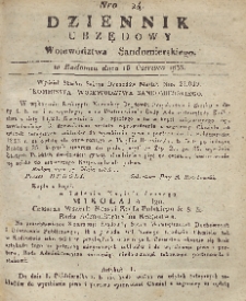 Dziennik Urzędowy Województwa Sandomierskiego, 1833, nr 24