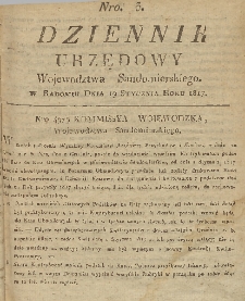 Dziennik Urzędowy Wojew&oacute;dztwa Sandomierskiego, 1817, nr 3