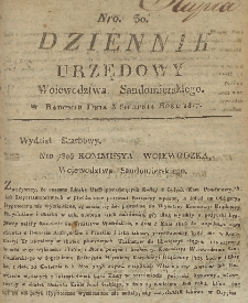 Dziennik Urzędowy Województwa Sandomierskiego, 1817, nr 30