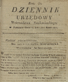 Dziennik Urzędowy Województwa Sandomierskiego, 1817, nr 32