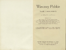 Wieczory Polskie : rocznik dla starszej młodzieży