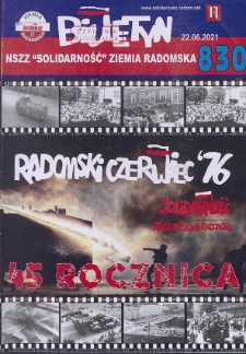Biuletyn NSZZ "Solidarność" Ziemia Radomska, 2021, nr 830
